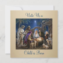 The Nativity of Baby Jesus Christmas Greetings