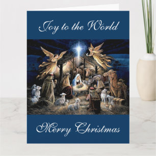 The Nativity of Baby Jesus Christmas Greetings Card