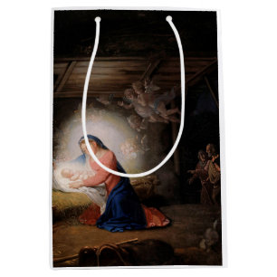 The Nativity of Christ (by Vladimir Borovikovsky) Medium Gift Bag