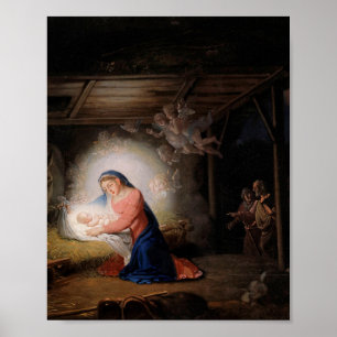 The Nativity of Christ (by Vladimir Borovikovsky) Poster