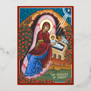 The Nativity of Christ Foil Holiday Card