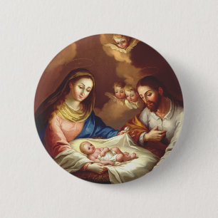 The Nativity of Jesus Christ  6 Cm Round Badge