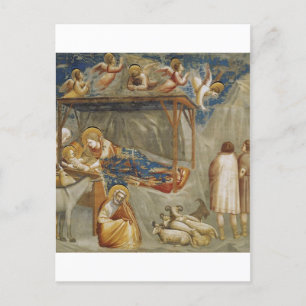 The Nativity of Jesus Christ by Giotto  Holiday Postcard