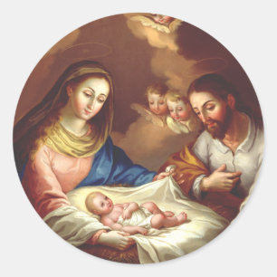 The Nativity of Jesus Christ  Classic Round Sticker