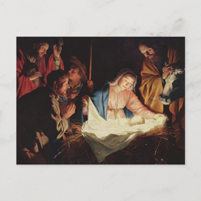 The Nativity of Jesus - Gerard van Honthorst Postcard (Front)
