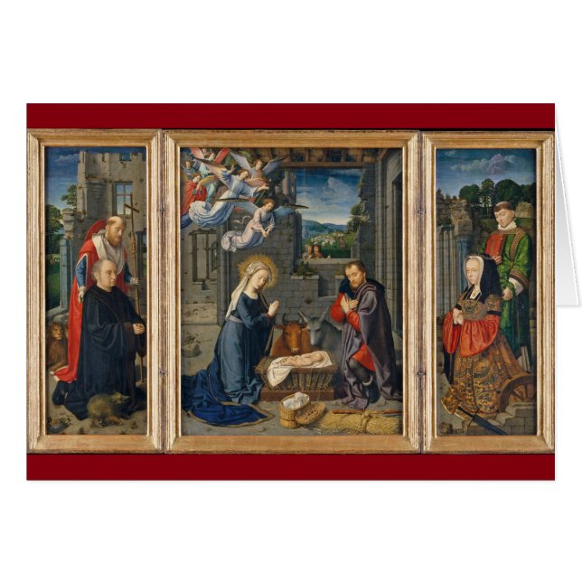 The Nativity Scene Jesus Christ Religious Card (Front Horizontal)
