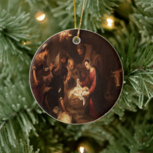 The Nativity Shepherds 1668 Ceramic Tree Decoration