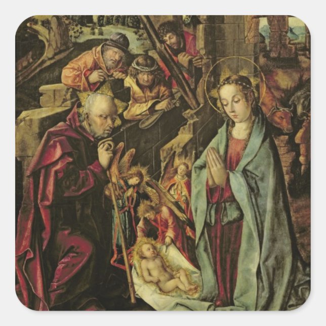 The Nativity Square Sticker (Front)
