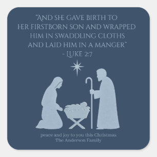 The Nativity Sticker – Birth of Jesus Manger Scene