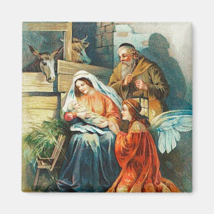 The Nativity Vintage Magnet