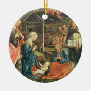 The Nativity with SS. Michael and Dominic, 1470 (t Ceramic Tree Decoration