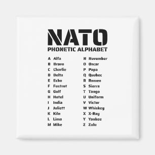 The NATO Phonetic Alphabet Magnet