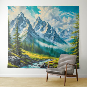 The natural beauty of the mountains tapestry