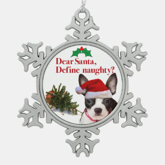 The Naughty Boston Terrier Ornament