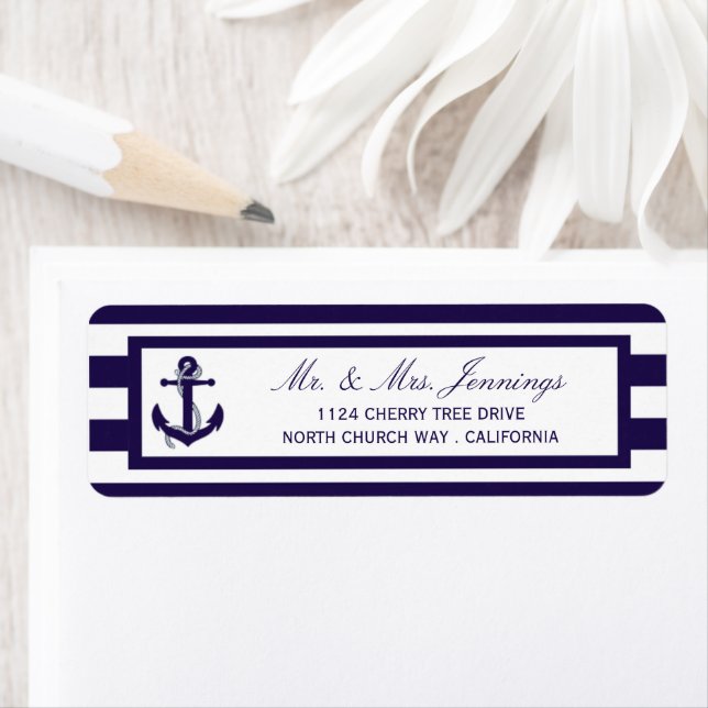 The Nautical Anchor Navy Stripe Wedding Collection (Insitu)