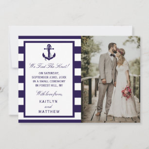 The Nautical Anchor Navy Stripe Wedding Collection Announcement