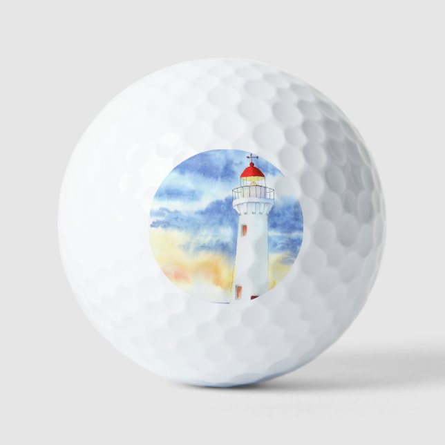 The Nautical Lighthouse Mountains Golf Balls (Front)