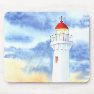 The Nautical Lighthouse Mountains Mouse Mat