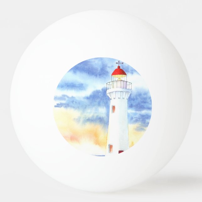 The Nautical Lighthouse Mountains Ping Pong Ball (Front)