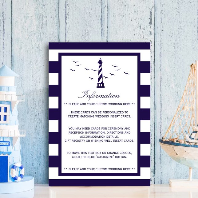The Nautical Lighthouse Wedding Collection Enclosure Card (Creator Uploaded)