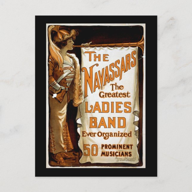 "The Navassars" Vintage Vaudeville Postcard (Front)
