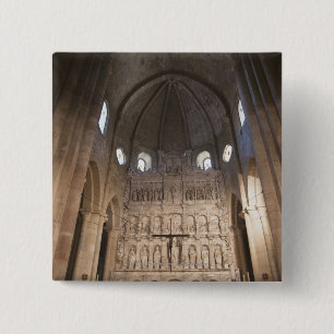 The Nave Of The Monastery Of Santa Maria De Poblet 15 Cm Square Badge