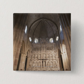 The Nave Of The Monastery Of Santa Maria De Poblet 15 Cm Square Badge