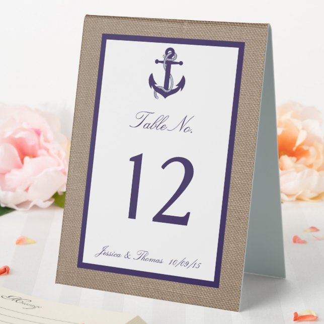 The Navy Anchor On Burlap Beach Wedding Collection (In SItu (Wedding))