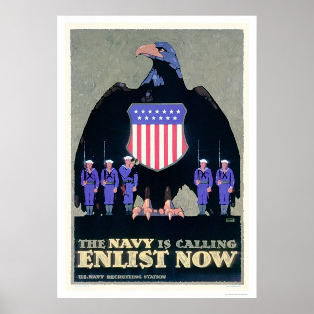 The Navy is Calling - Enlist Now (US02291A) Poster (Front)