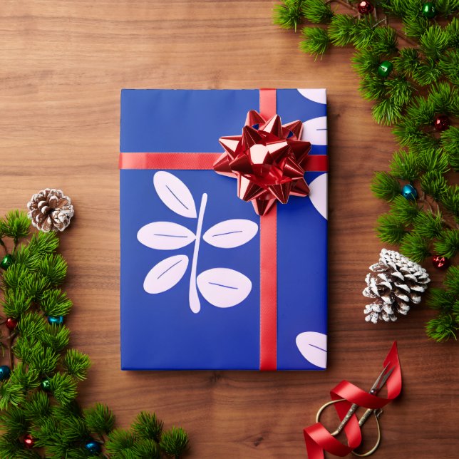 The Navy Leaf Wrapping Paper (Holiday Gift)
