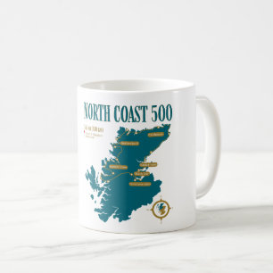 The NC500, Scotland Route The North Coast gifts Coffee Mug