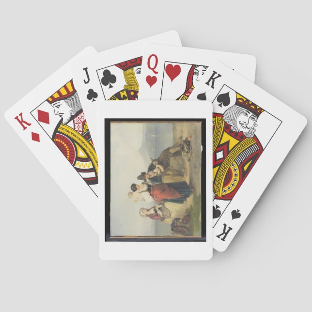 The Neapolitan Family, 1865 (oil on panel) Playing Cards (Back)