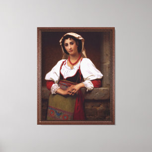 The Neapolitan Girl by Hugues Merle Canvas Print