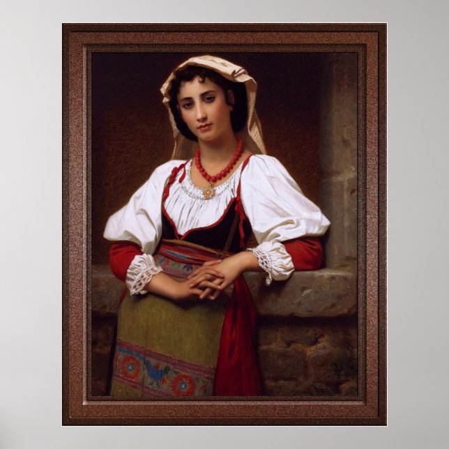 The Neapolitan Girl by Hugues Merle Poster (Front)