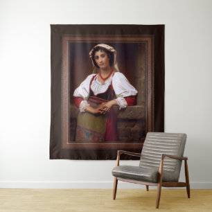 The Neapolitan Girl by Hugues Merle Tapestry