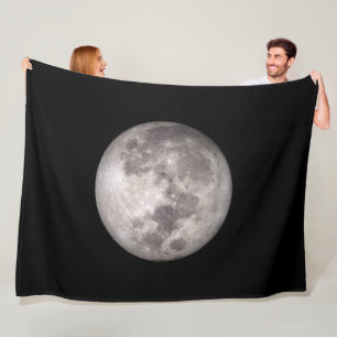 The Near Side of the Moon (Lunar Landscape) Fleece Blanket