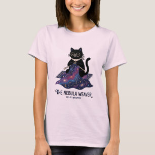 The Nebula Weaver Shirt Celestial Knitting Cat Tee