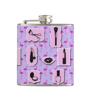 The Necessities Cosmetic Logo Pattern Hip Flask