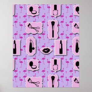 The Necessities Cosmetic Logo Pattern Poster