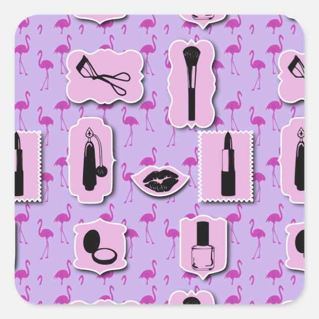 The Necessities Cosmetic Logo Pattern Square Sticker (Front)