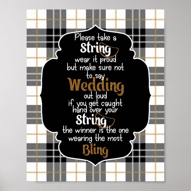 The Necklace Game Flannel and Frost Bridal Shower Poster (Front)