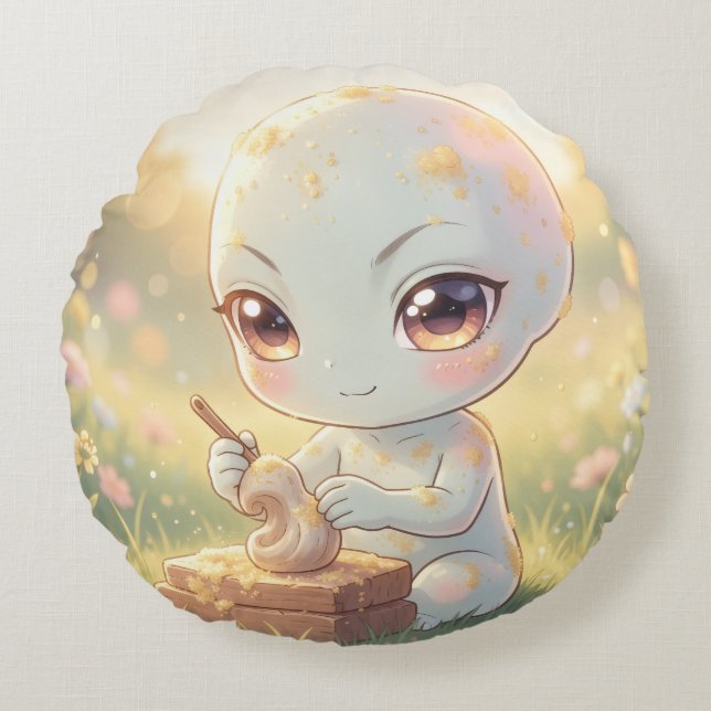 The Nectar Galaxy Wanderers Round Cushion (Front)