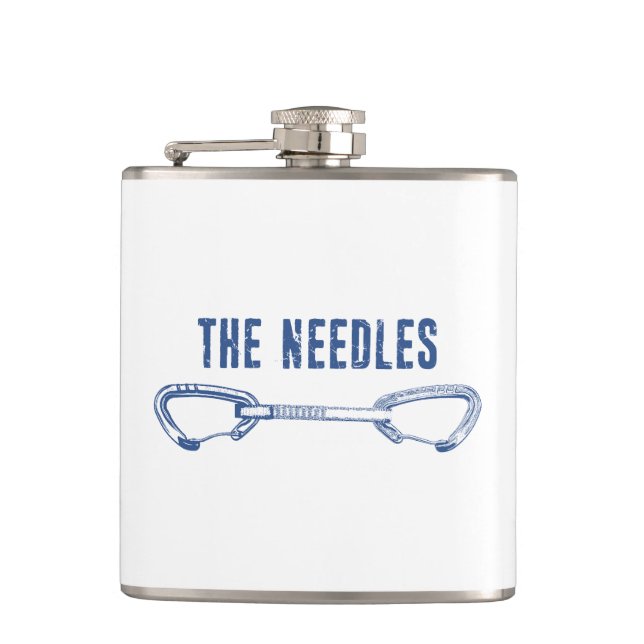 The Needles Climbing Quickdraw Hip Flask (Front)