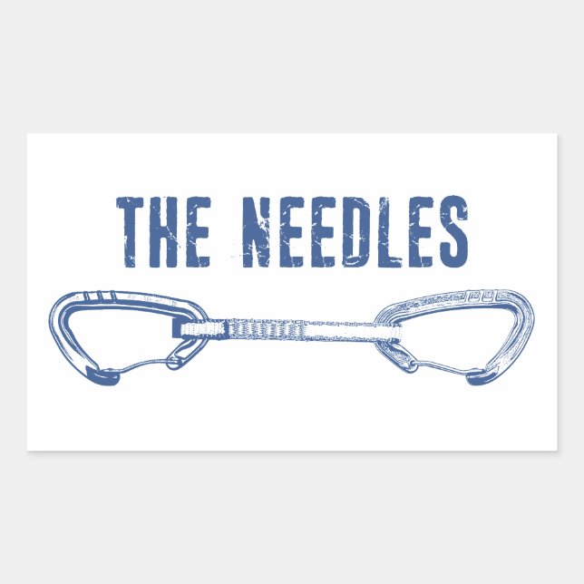 The Needles Climbing Quickdraw Rectangular Sticker (Front)
