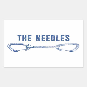 The Needles Climbing Quickdraw Rectangular Sticker