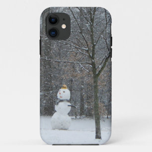 The Neighbour's Snowman Winter Snow Scene iPhone 11 Case