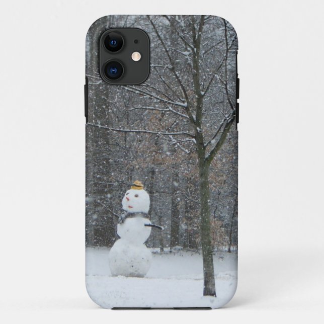 The Neighbour's Snowman Winter Snow Scene Case-Mate iPhone Case (Back)