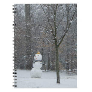 The Neighbour's Snowman Winter Snow Scene Notebook