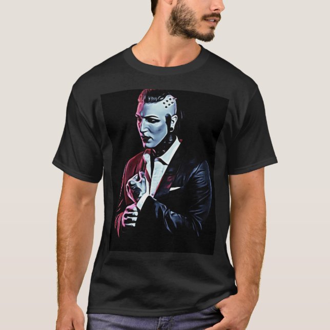 The Neon Demon Chris Motionless Monochrome Version T-Shirt (Front)