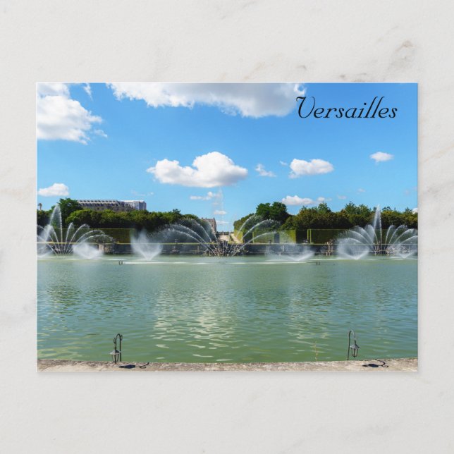 The Neptune Fountain in the gardens of Versailles Postcard (Front)
